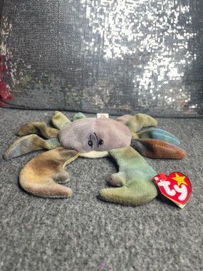 Claude The Crab: Ty Multicolor Pastel Crab Plush